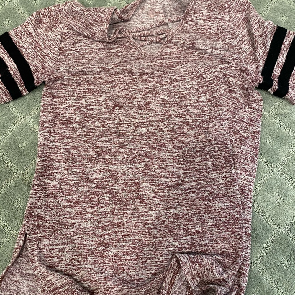 Maroon top